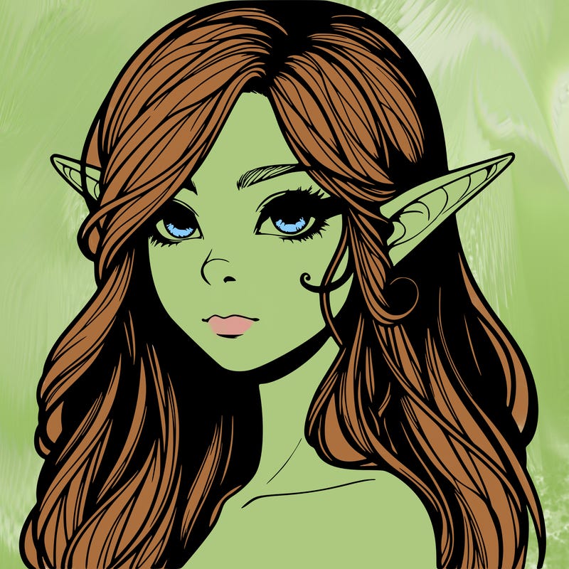 elf girl realistic dark fantasy