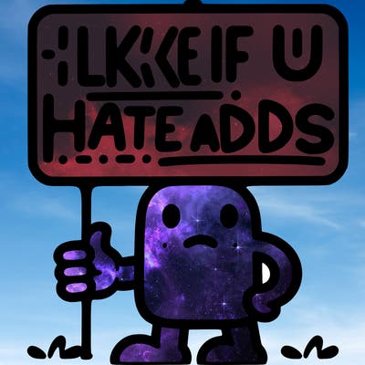 sign that says like if u hate adds