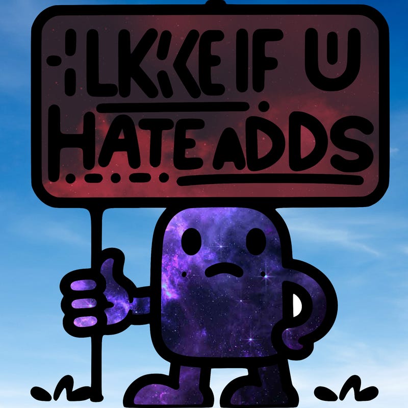 sign that says like if u hate adds