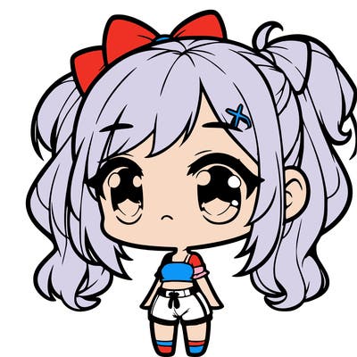 one chibi girl