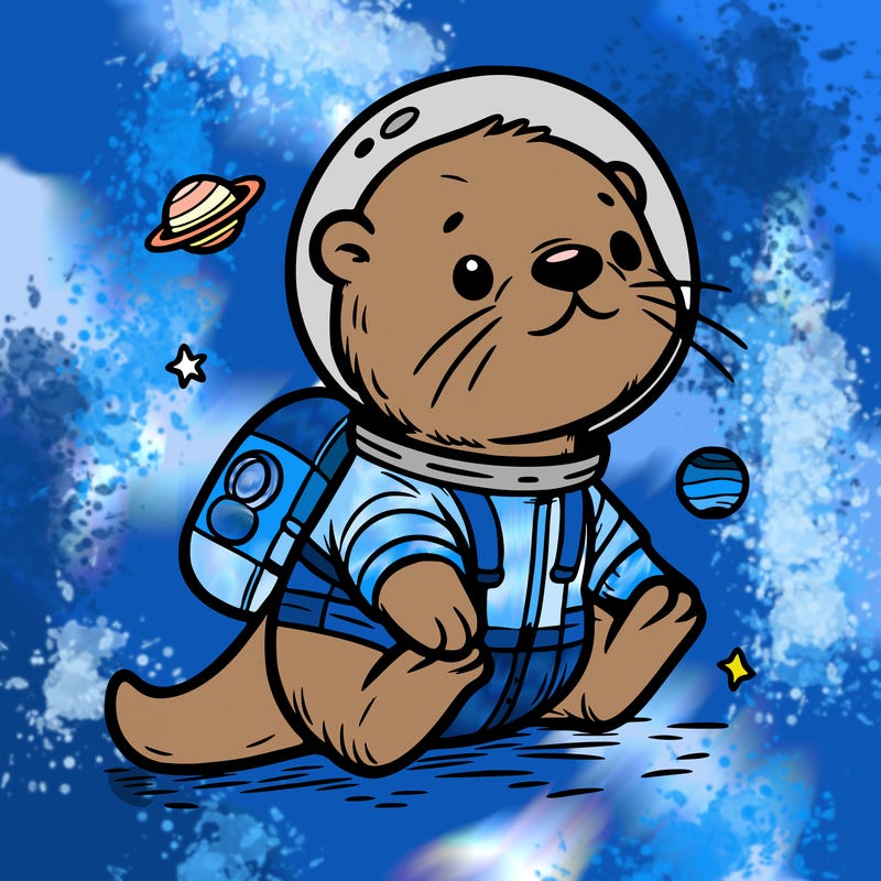 otter in a space suit