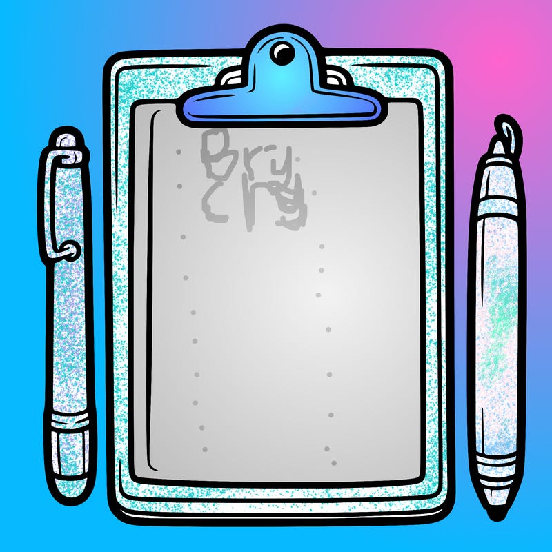 blank clip board with pen