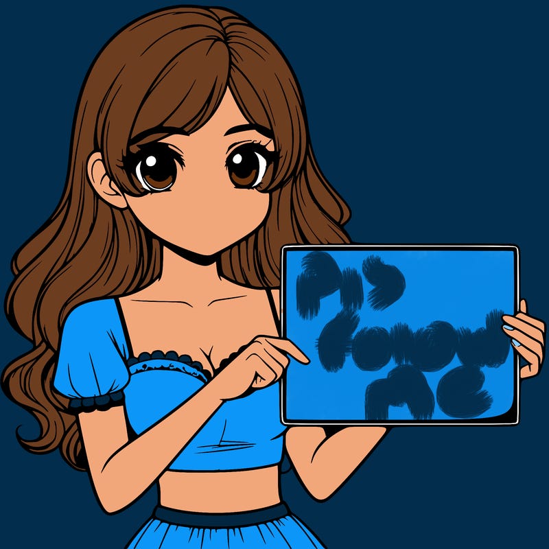 realistic pretty girl holding blank sign