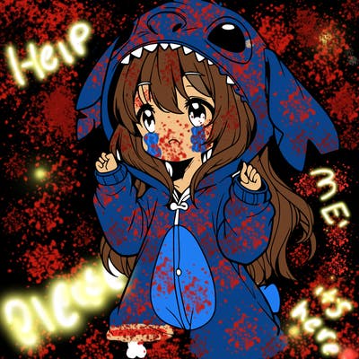 anime girl in a stitch onsie