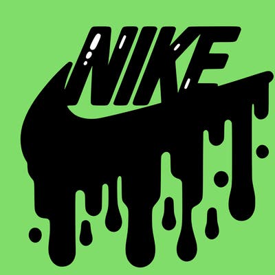 dripping nike logo