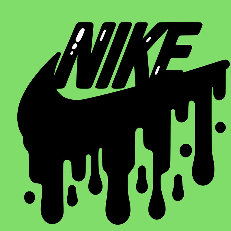 dripping nike logo