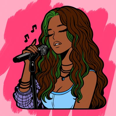 realistic female singer