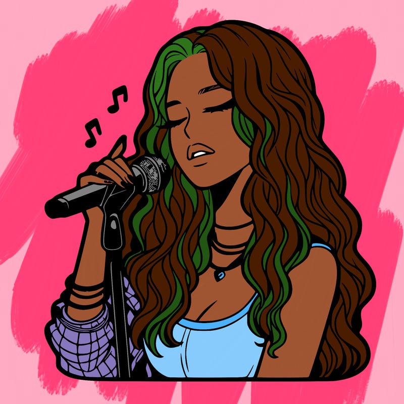 realistic female singer