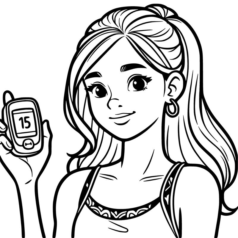 teen girl with a dexcom on her