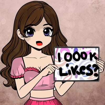 realistic pretty girl holding blank sign