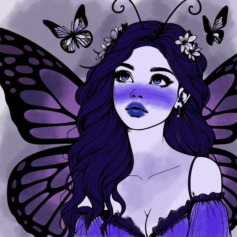 butterfly fairy realistic girl
