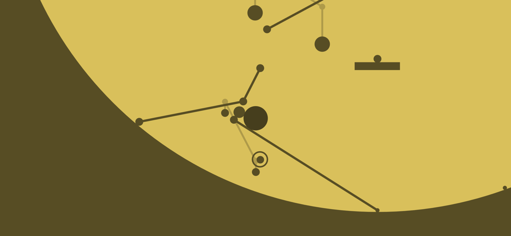 circloO - Physics Platformer - Minimalist circular level with physics ropes and a ball in the game circloO