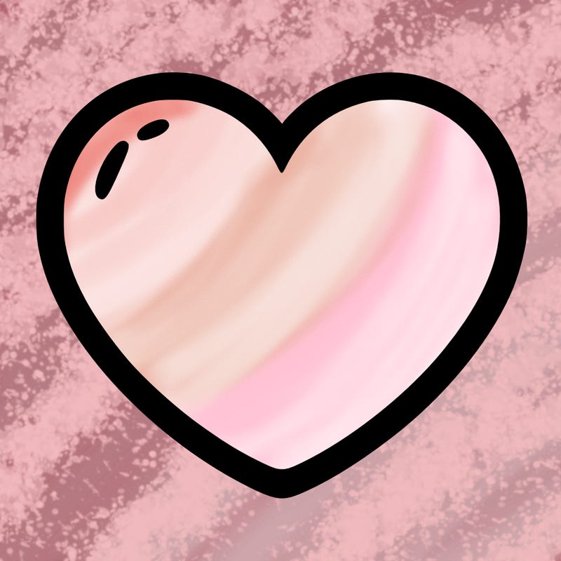 a blank heart