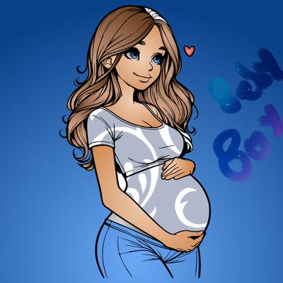 realistic pregnant girl