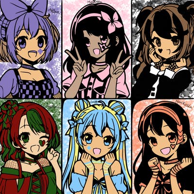 6 girl anime