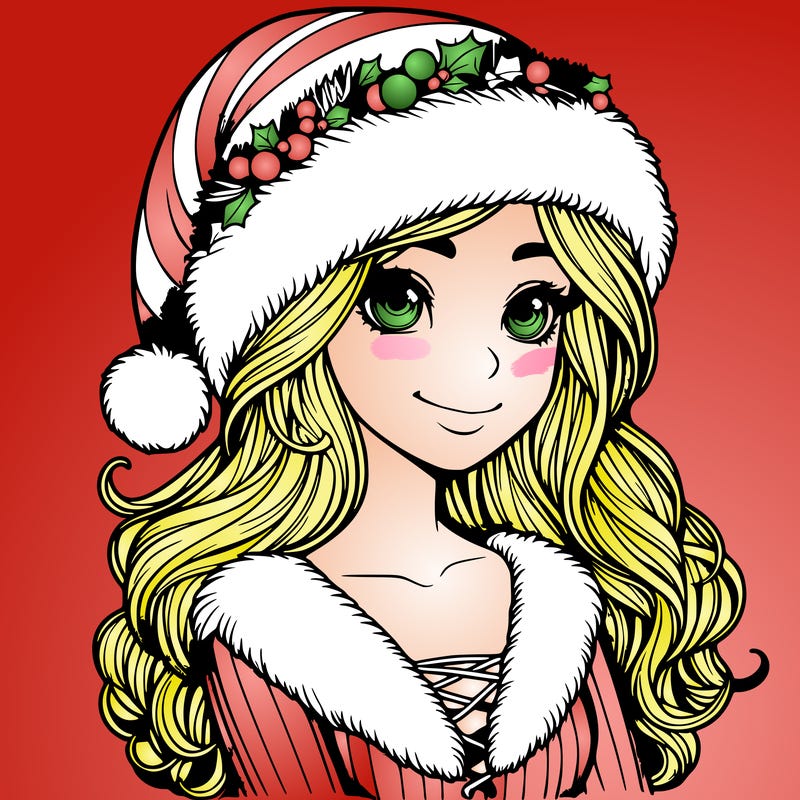 realistic christmas  girl