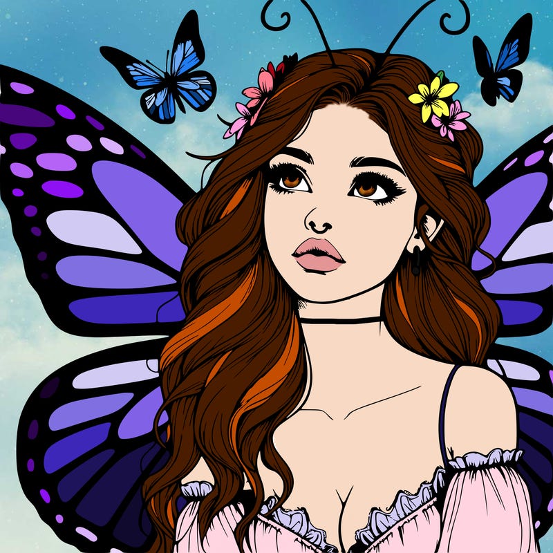 butterfly fairy realistic girl