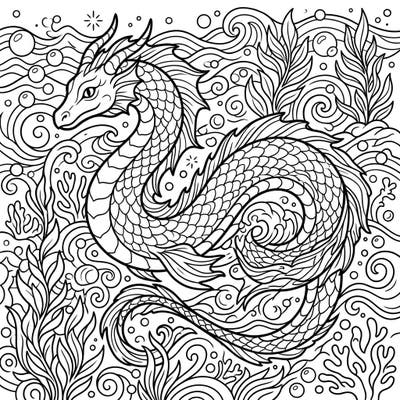 Embark on an underwater journey with this mesmerizing sea serpent cryptid coloring page. Discover the magic of mythical creatures as you bring this legendary marine beast to life with your favorite colors.