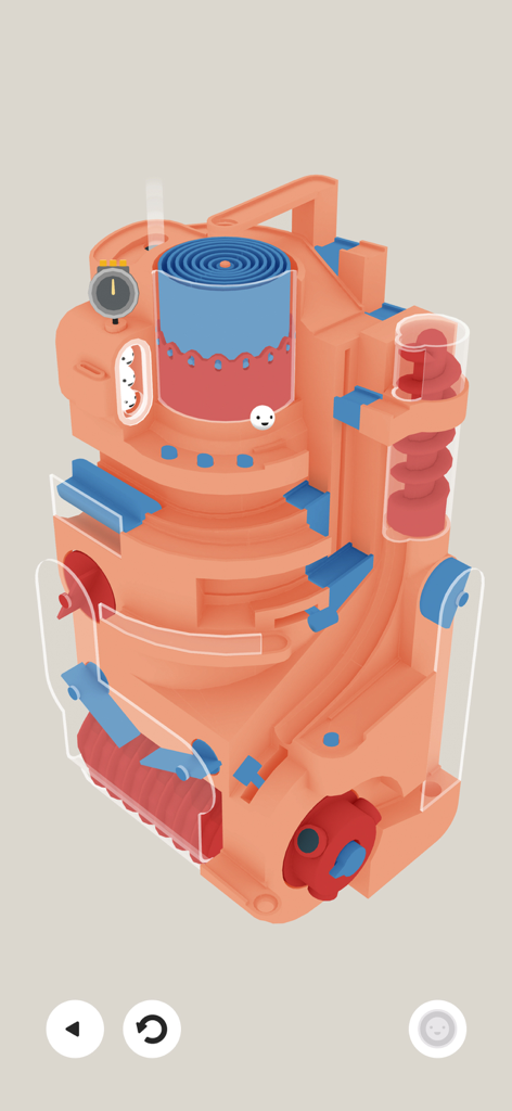 Automatoys - A colorful 3D mechanical puzzle machine in the Automatoys game.