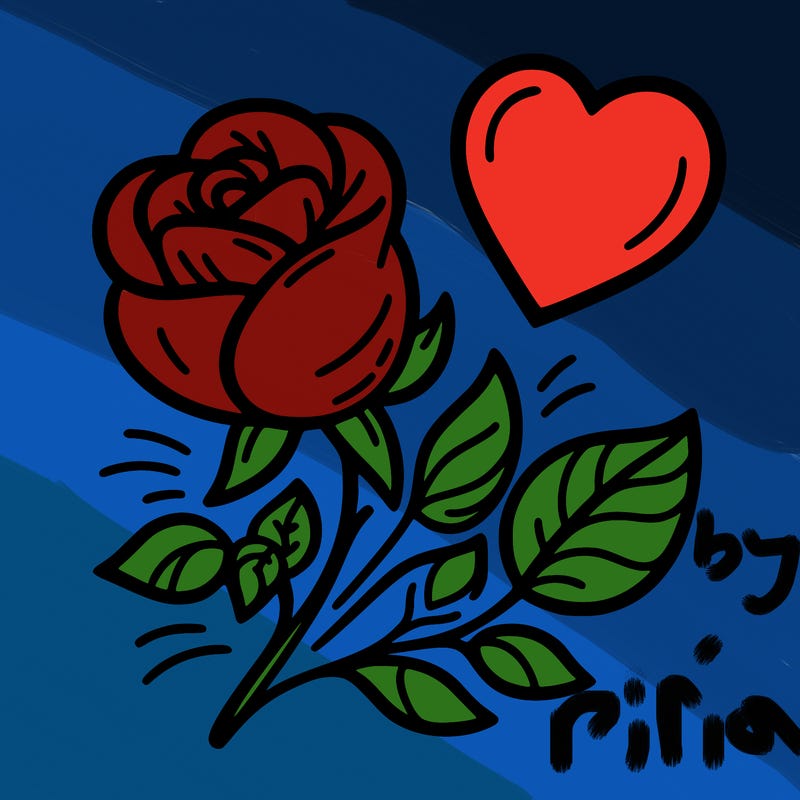 rose and heart