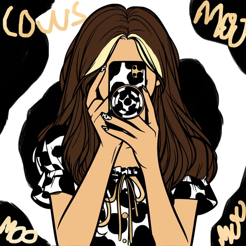 a realistic girl holding her phone taking pictures