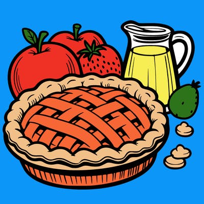 a pie of food