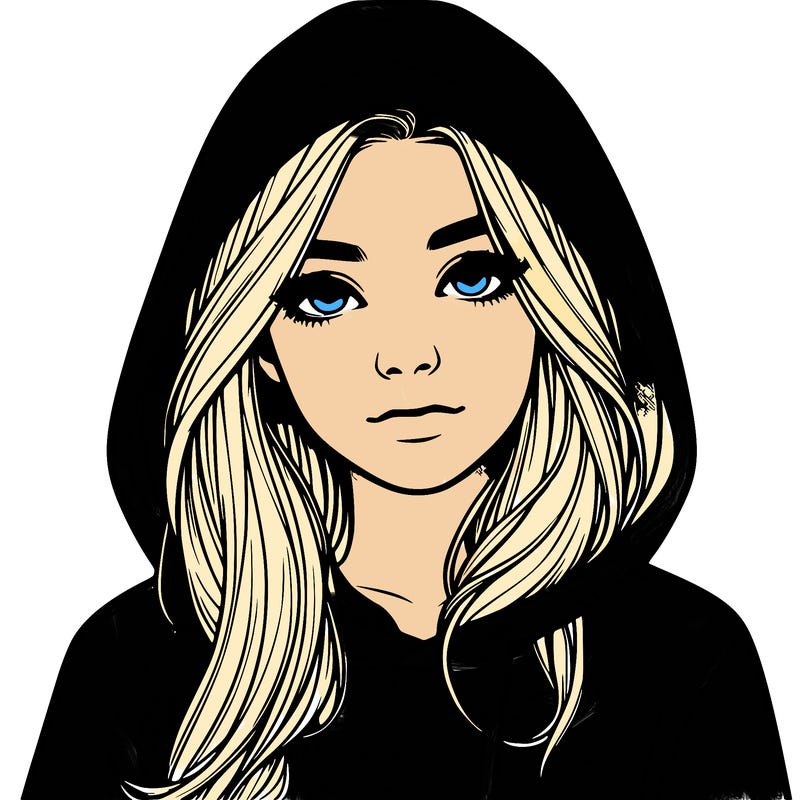 realistic girl with a hoodie