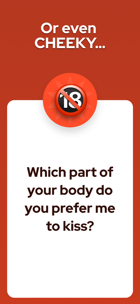 Debatium - Couple Game Convo - Eine freche intime Fragekarte für Paare in der Debatium-App