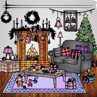 christmas livingroom