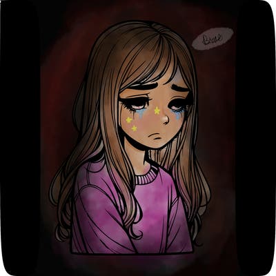 realistic sad girl