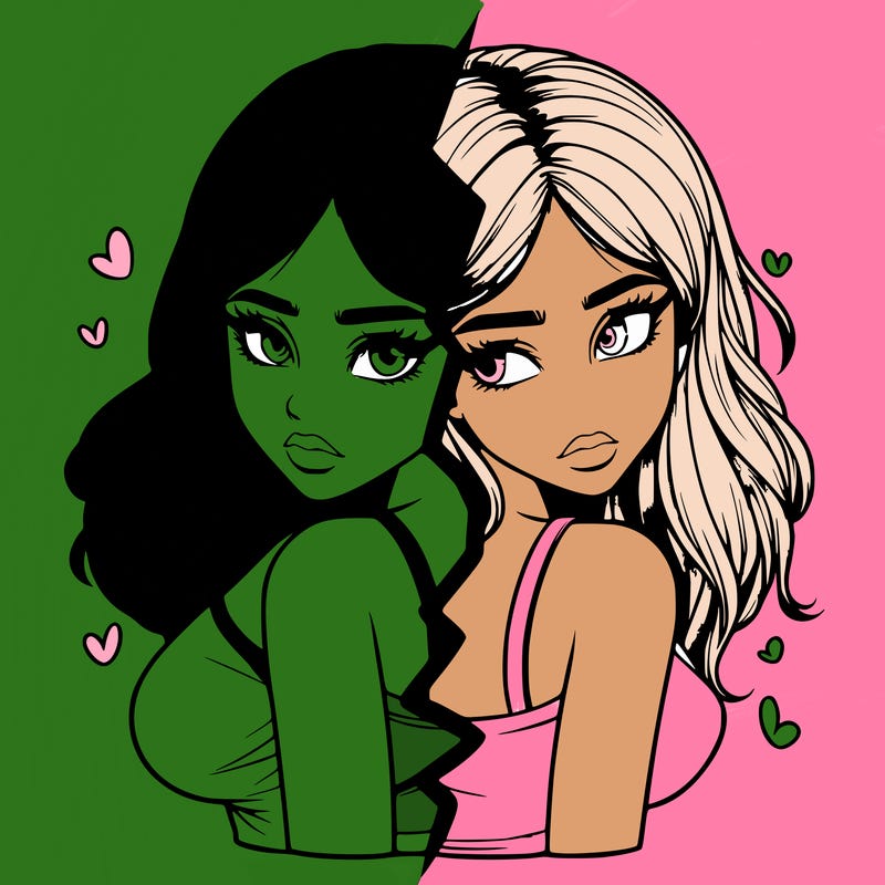 realistic girl split