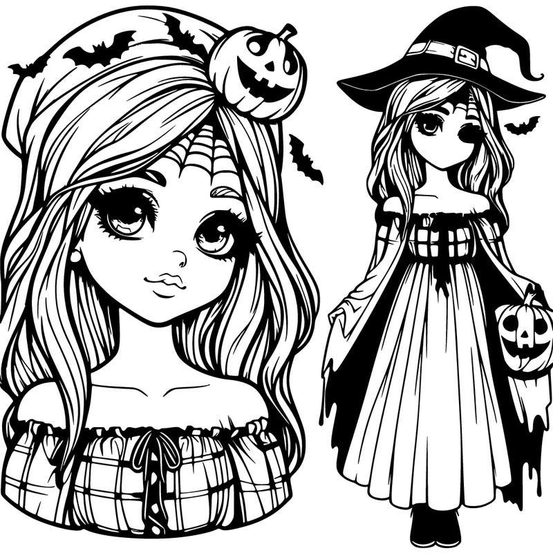 halloween realistic girl