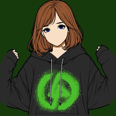 a realistic girl in a hoodie