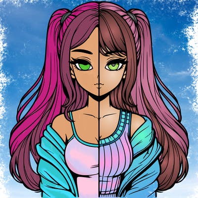 realistic girl split