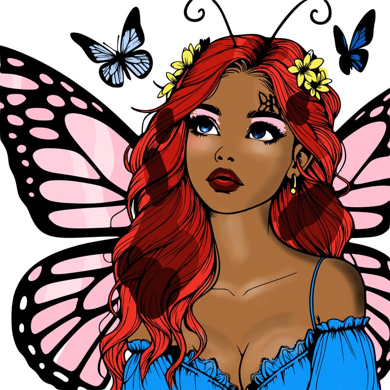 butterfly fairy realistic girl