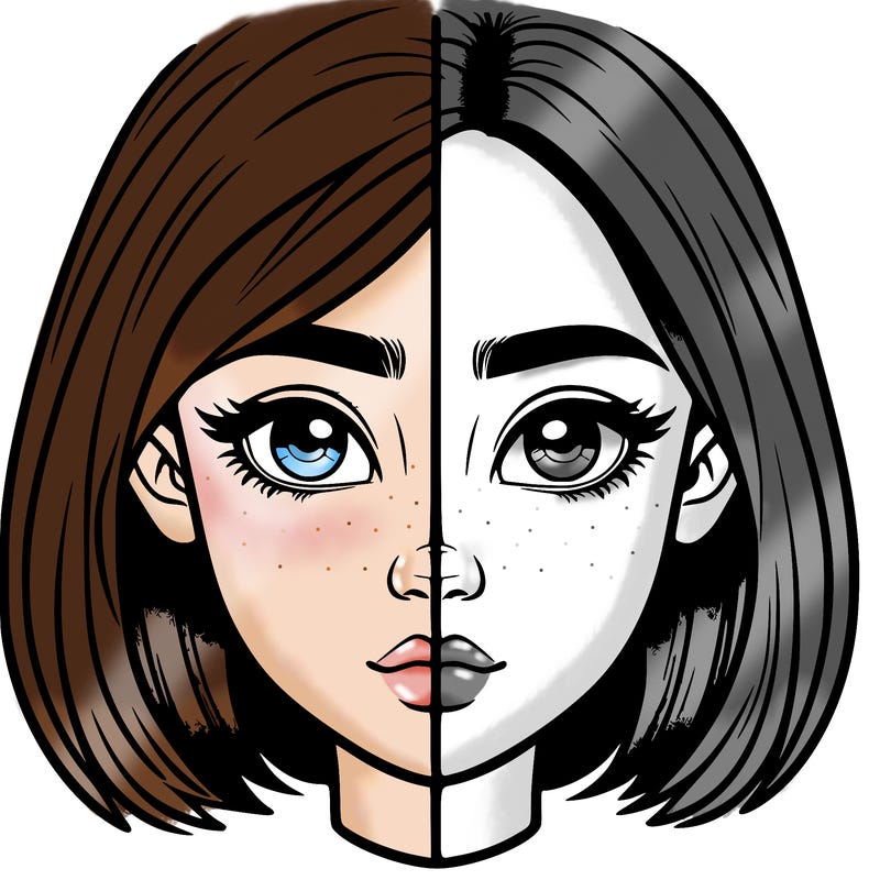 realistic girl split