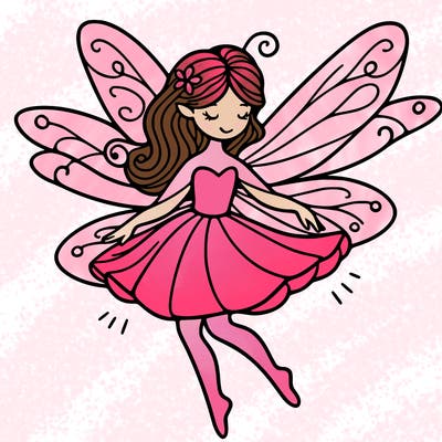 create a fairy with wings flying