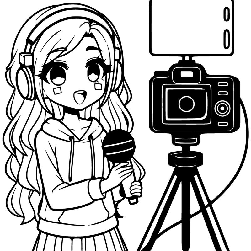 a vtuber getting ready to do a video