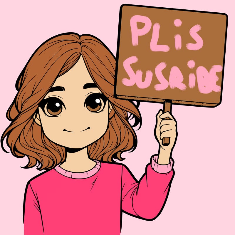 realistic girl holding up a sign