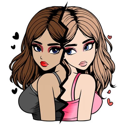 realistic girl split