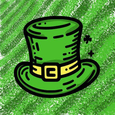 st patrick hat with thin lines