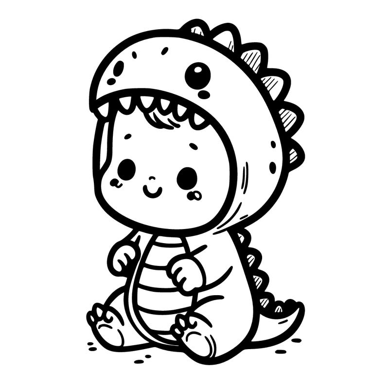 baby in a dinosaur costume