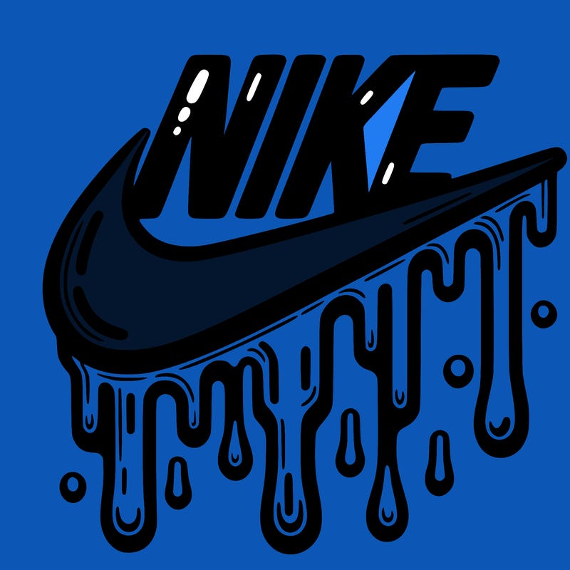 dripping nike logo