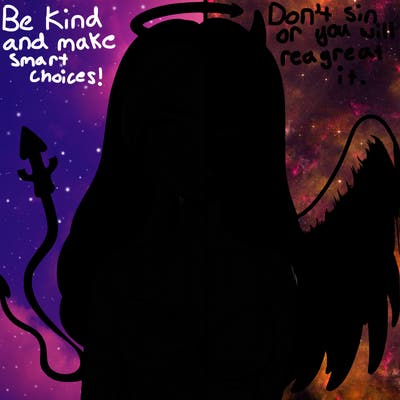 devil vs angel realistic girl