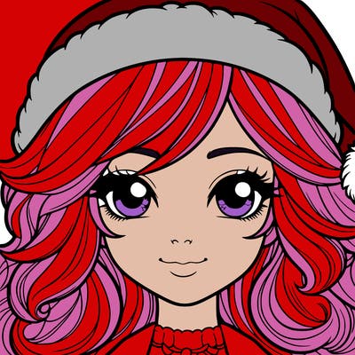 realistic christmas girl