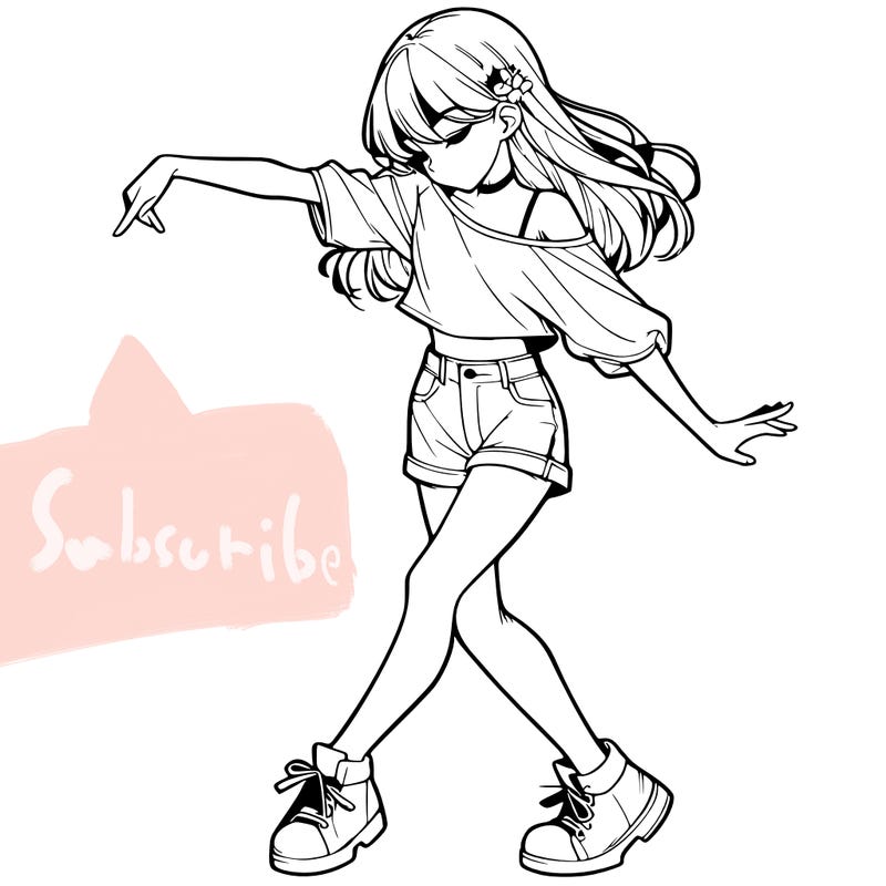 realistic girl danceing