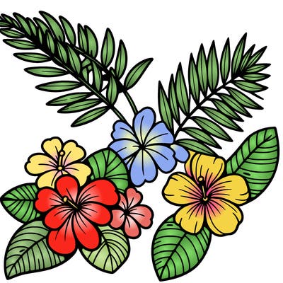 flowers but tropical