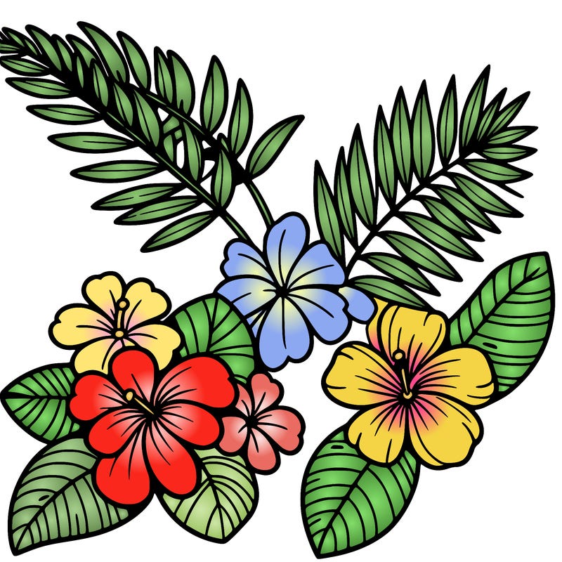 flowers but tropical