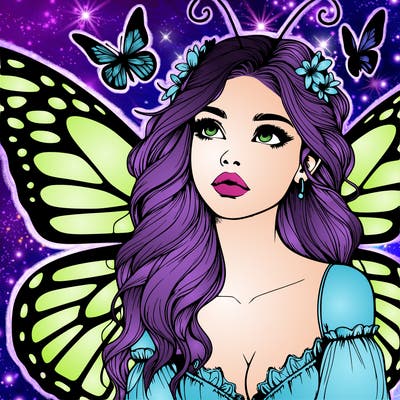 butterfly fairy realistic girl