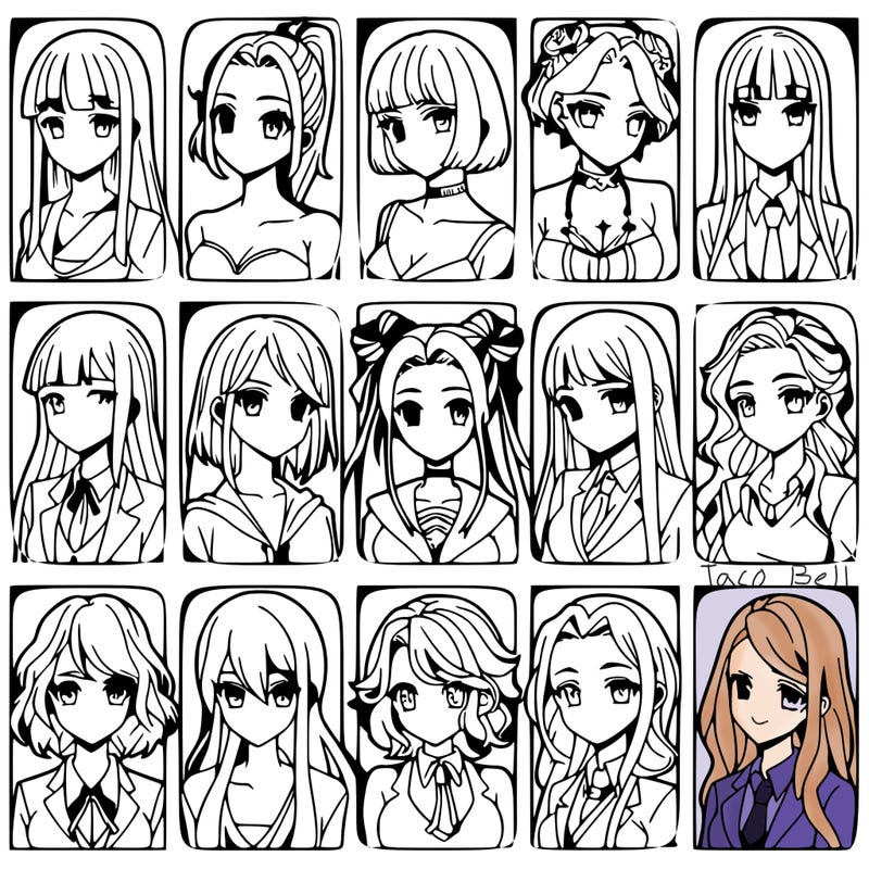 girls that look diffrent anime